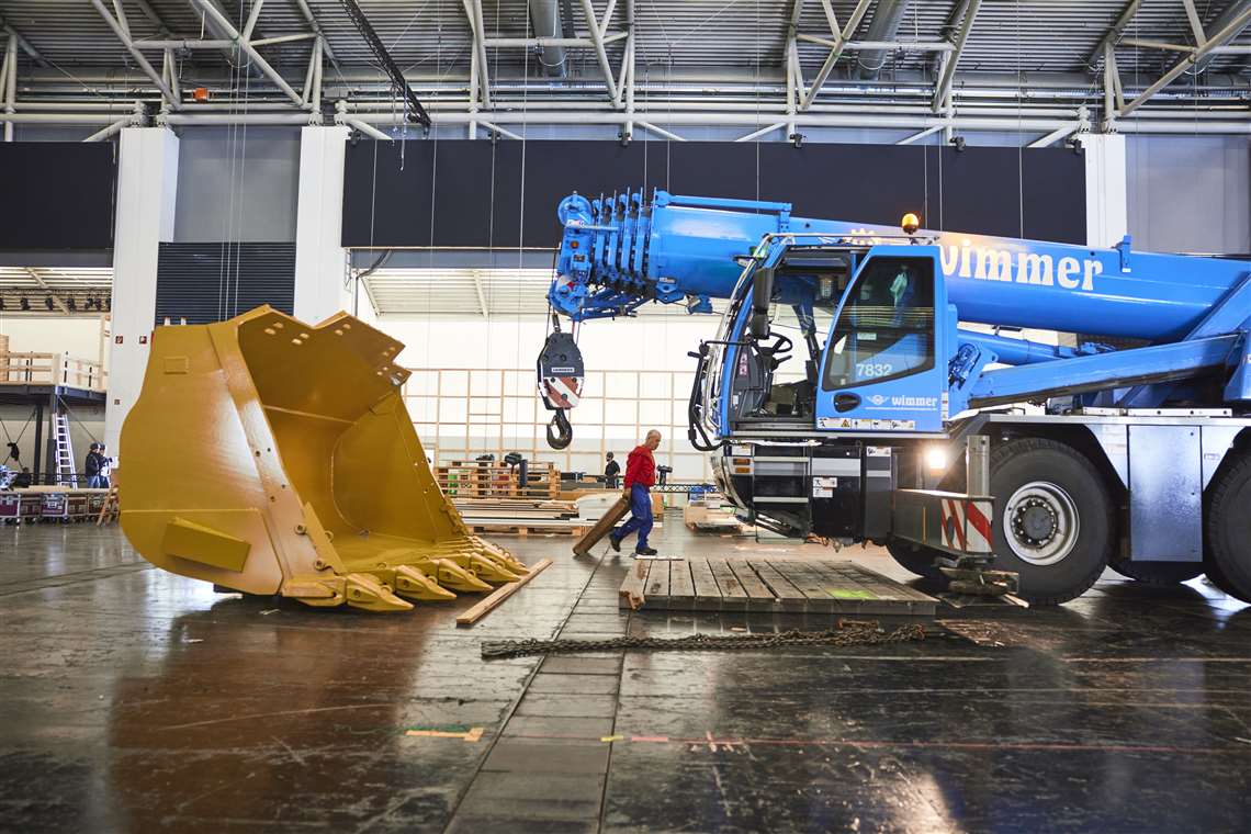 Construction equipment at the Bauma showground