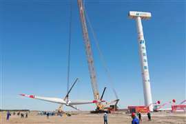 rotor number one of two leaves the ground and the tilt up begins