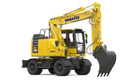 La pelle sur pneus PW168-11 de Komatsu. (Photo : Komatsu)