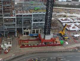 The Marr Transit System (MTS) base on one of the M2480D luffing tower cranes