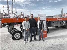 Rohit Singla and Rajeev Kumar Singh with TII area manager of sales Jannick Mathieu