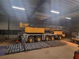 used five axle mobile telescopic crane found stuffed with parcels of drugs