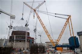 third and final ring lifted in using Big Carl on second reactor building