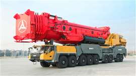 Sany SAC40000T all terrain crane on a nine axle carrier