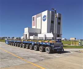 To construct NASA's new mobile launcher, Sarens used Scheuerle’s K24 SPMTs