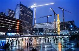 Cranes in Stockholm, Sweden
