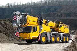 Guindaste todo-terreno GMK5250L-1 em amarelo Grove