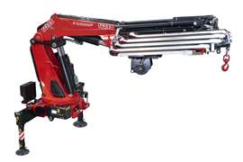 red and black Fassi loader crane