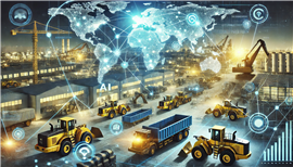 A combination of supply chain and construction elements (Image generated by AI)
