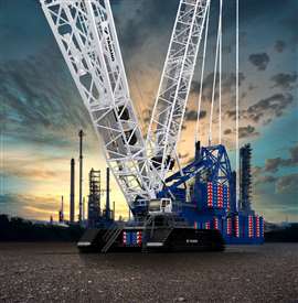 The brand new 1,250 tonne capacity Tadano CC 78.1250 lattice boom crawler crane