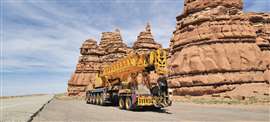 a Tadano ATF110G5 in route to a project in Lake Powel, Utah. Photo: Austin K