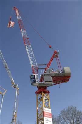 Potain MR 309 luffing jib tower crane