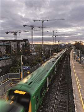 Six Raimondi MRT573 flat top tower cranes, supplied by Irish Cranes, are driving the construction of a landmark mixed-use project in Rathborne, Dublin