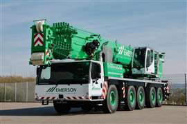 Liebherr LTM 1230-5.1 in Emerson Crane Hire colours