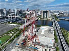 IC100 2025 Ferris wheel in Japan dismantling by Human Ohya