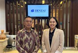 Ameer Zainul Fitrat and Tria Nisrina Mufidah from the new subsidiary PT Denzai Heavylift Indonesia