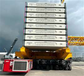 Cometto MSPE type SPMT as a Liebherr ballast wagon