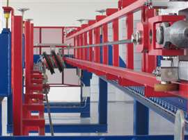 Test rig for the new Casar Lazerlift hoist rope. 