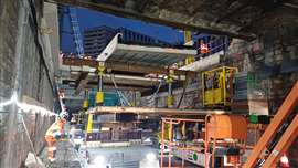 Mediaco Heavy Lift using an Enerpac hydraulic gantry and turntable
