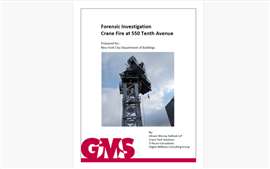 Der 968-seitige Bericht mit dem Titel „Forensische Untersuchung, Kranbrand in der 550 Tenth Avenue“ zum Turmdrehkranbrand in New York im Jahr 2023