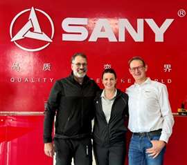 Ingo Nöske, Nina Ortmann and Christian Straßer, all in cranes and based at Sany Europe