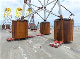 Mammoet organiza las cubiertas de las turbinas eólicas para los parques eólicos Greater Changhua 2b y 4a de 920 MW en Taiwán.