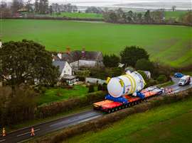 500 tonnes of steel for the HPC Unit 2 reactor makes its way to site on SPMT thanks to Osprey Group