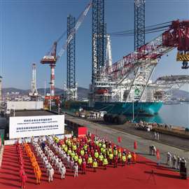 Marine infrastructure firm DEME Group has taken delivery of its second wind turbine installation vessel, called Norse Energi.