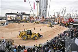 live equipment demonstration area at ConExpo
