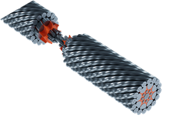 Image of Verotop MX hoist rope from Verope showing the rope construction