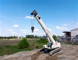 Der neue Teleskop-Raupenkran TTC 70 von Raimondis Terex-Geländekransparte
