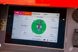 The 180 mm colour toch screen on the Jekko JF1050
