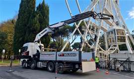 One of the Tadano knuckle boom cranes deployed by Top Noleggio