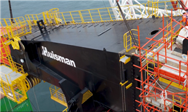 Huisman logo on a crane
