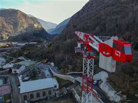 Reconstrucción de la central hidroeléctrica Hône 2 en el Valle de Aosta, Italia. Foto: Manitowoc