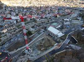 Reconstrucción de la central hidroeléctrica Hône 2 en el Valle de Aosta, Italia. Foto: Manitowoc