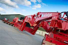 La nueva y gran estructura de vigas rojas de Allelys está lista para recibir su primera carga.