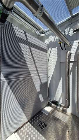 Radiators for the Potentia V 2000 are housed in a dedicated area within the container
