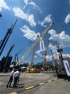 Liebherr's yard full of Nenzing machines