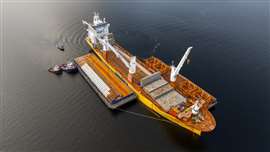 Ship used by BigLift to deliver modules to the REEF project 