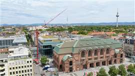 Liebherr MK 140-5.1 at work in Mannheim, Germany 