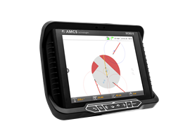 Bildschirm des Kranmanagementsystems AMCS DCS 61-S