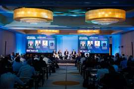 On stage at ITC 2025 in Rome, Italy