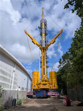 Potenziamento della capacità del tirante a Y Liebherr sulla gru Ainscough