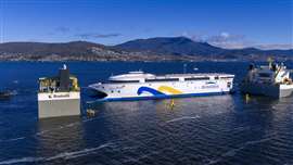 China Zorrilla is loaded on the Black Marlin semi-submersible heavy lift vessel