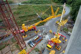 Construction of the Hochbrücke Horb Photo: Liebherr
