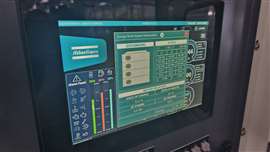 Screen of Atlas Copco power unit