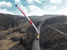 TII SCHEUERLE transport solutions enable the safe and precise transportation of even oversized and highly sensitive wind turbine components worldwide.