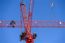 One WOLFF crane assembles the other. Photo: Wolffkran
