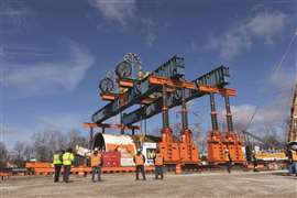 PSC lifted, moved and lowered a giant tunnel boring machine